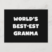 's Werelds Beste Granma Zwart-wit Briefkaart (Voorkant)
