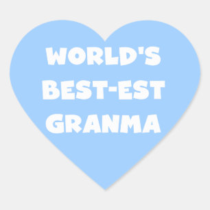 's Werelds Beste Granma Zwart-wit Hart Sticker