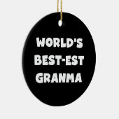 's Werelds Beste Granma Zwart-wit Keramisch Ornament (Rechts)