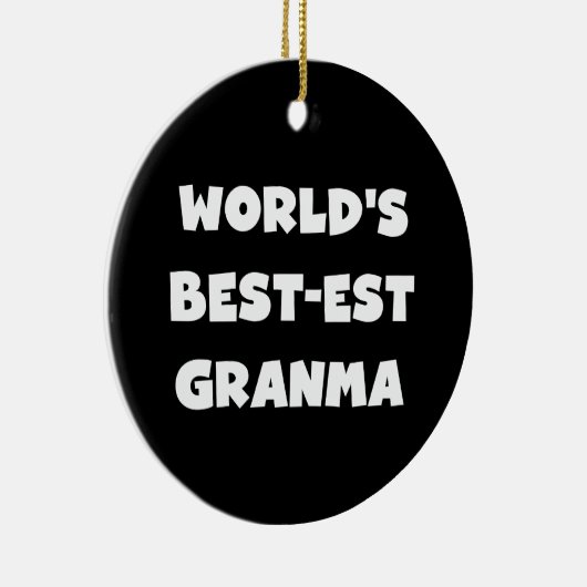 's Werelds Beste Granma Zwart-wit Keramisch Ornament (Rechts)