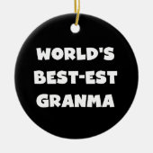 's Werelds Beste Granma Zwart-wit Keramisch Ornament (Voorkant)