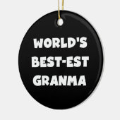 's Werelds Beste Granma Zwart-wit Keramisch Ornament (Links)