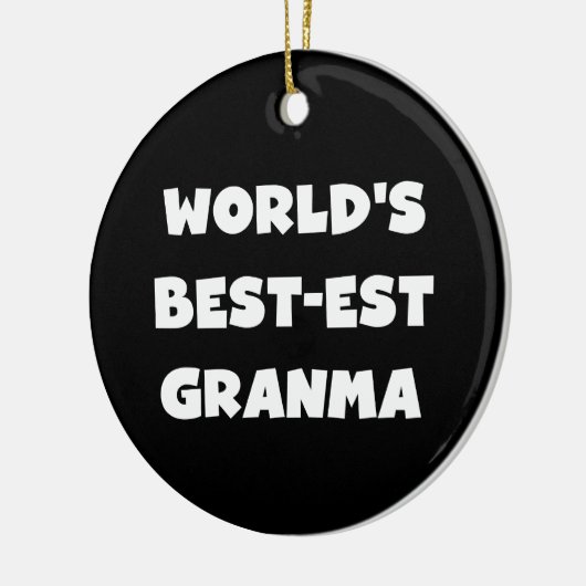 's Werelds Beste Granma Zwart-wit Keramisch Ornament (Links)