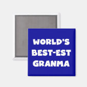 's Werelds Beste Granma Zwart-wit Magneet (Voorkant / Achterkant)