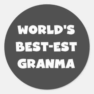 's Werelds Beste Granma Zwart-wit Ronde Sticker