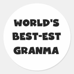 's Werelds Beste Granma Zwart-wit Ronde Sticker