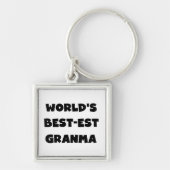 's Werelds Beste Granma Zwart-wit Sleutelhanger (Voorkant)