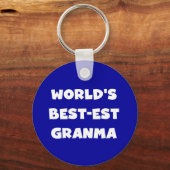 's Werelds Beste Granma Zwart-wit Sleutelhanger (Voorkant)