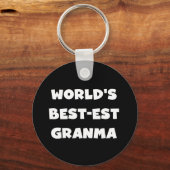 's Werelds Beste Granma Zwart-wit Sleutelhanger (Voorkant)