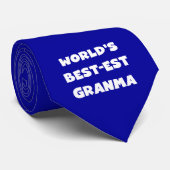 's Werelds Beste Granma Zwart-wit Stropdas (Opgerold)