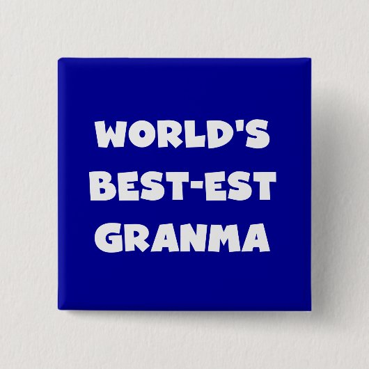 's Werelds Beste Granma Zwart-wit Vierkante Button 5,1 Cm (Voorkant)