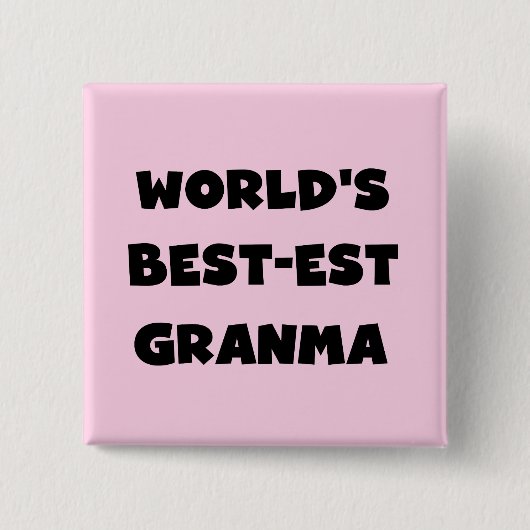 's Werelds Beste Granma Zwart-wit Vierkante Button 5,1 Cm (Voorkant)