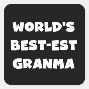 's Werelds Beste Granma Zwart-wit Vierkante Sticker