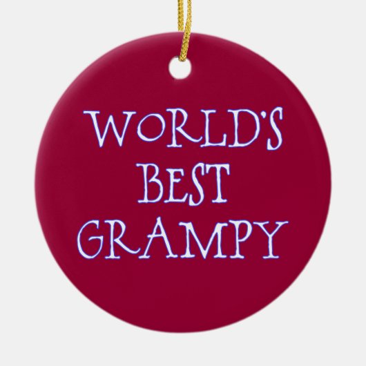 's Werelds beste grijze donkerrood Keramisch Ornament (Voorkant)