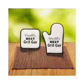 's Werelds beste Grill Guy Mannen Ovenwant & Pannenlap Set