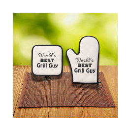 's Werelds beste Grill Guy Mannen Ovenwant & Pannenlap Set