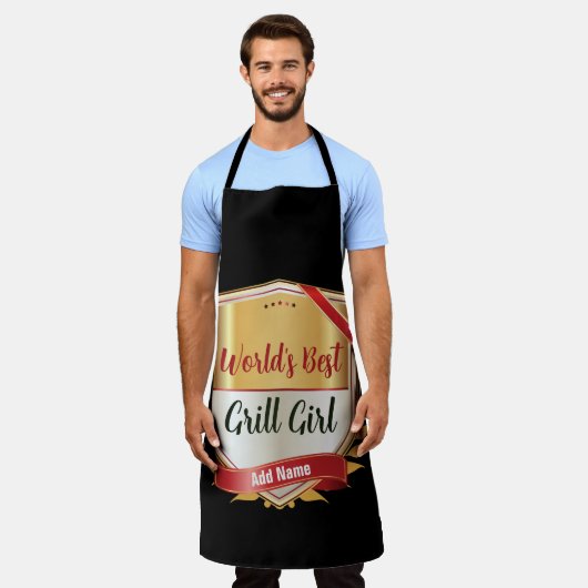 's Werelds beste grilmeisje-Schort Schort (Gedragen)
