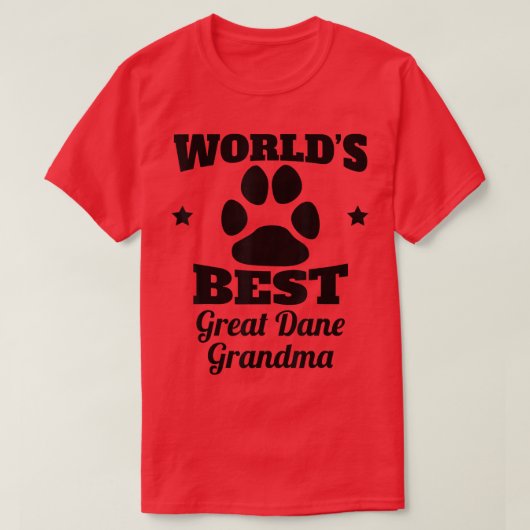 's Werelds beste Grootmaands Hondenliefhebber T-shirt (Design voorkant)