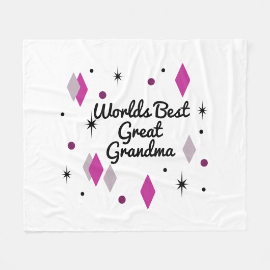 's Werelds beste grootmoeder in de Mideeuw Fleece Deken (Voorkant (Horizontaal))