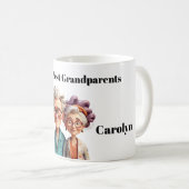 's Werelds beste grootouders - cartoonachtig & gra Koffiemok (Voorkant rechts)
