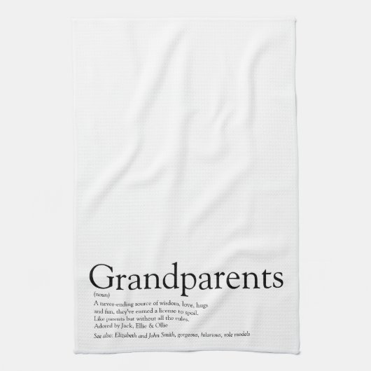 's Werelds beste grootouders-definitie Theedoek (Verticaal)