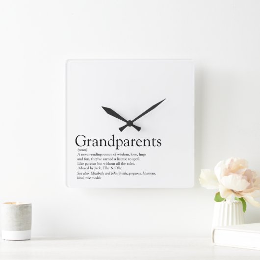 's Werelds beste grootouders-definitie Vierkante Klok (Huis)
