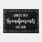 's Werelds beste grootouders wonen hier - Zwart Deurmat (Voorkant)
