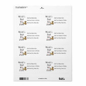 's Werelds beste grote zuster-cadeautjes Etiket (Full Sheet)