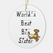 's Werelds beste grote zuster-cadeautjes Keramisch Ornament (Links)