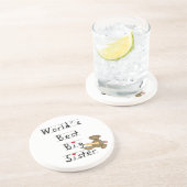 's Werelds beste grote zuster-cadeautjes Zandsteen Onderzetter (Zijkant)