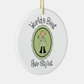 's Werelds beste haar-T - shirts en cadeaus Keramisch Ornament (Rechts)