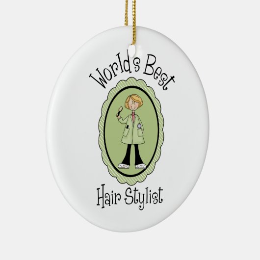 's Werelds beste haar-T - shirts en cadeaus Keramisch Ornament (Rechts)