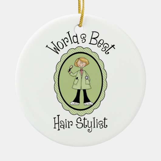 's Werelds beste haar-T - shirts en cadeaus Keramisch Ornament (Voorkant)