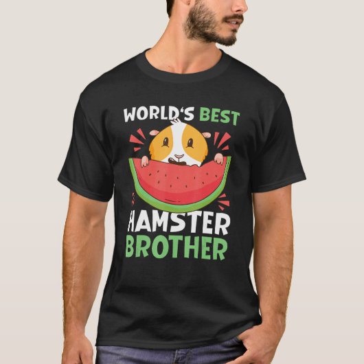's Werelds beste hamsterbroer met een hamster T-shirt (Voorkant)