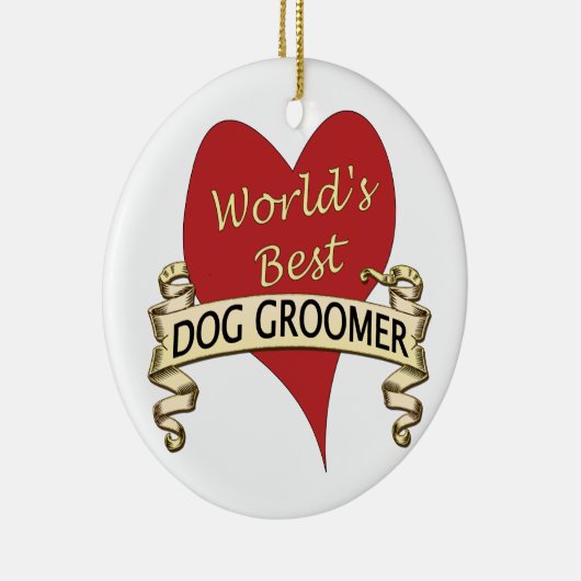 's Werelds beste hond Keramisch Ornament (Rechts)