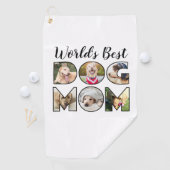 's Werelds beste hond mam 6 foto collage Hondenlie Golfhanddoek (Insitu)