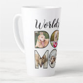 's Werelds beste hond mam citaat 6 foto collage ko Latte Mok (Linkerhoek)