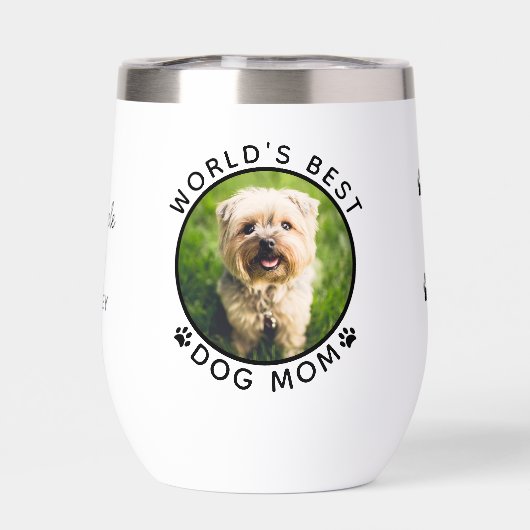 'S Werelds Beste Hond Mam Custom Huisdier Naam Fot (Achterkant)