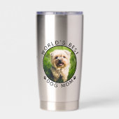 'S Werelds Beste Hond Mam Custom Huisdier Naam Fot Geïsoleerde Drinkbeker (Achterkant)