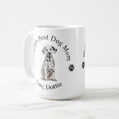 's Werelds beste hond mam personaliseren Koffiemok (Voorkant links)