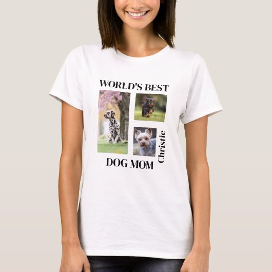 'S Werelds Beste Hond Mama Custom Name Gift T-shirt (Voorkant)