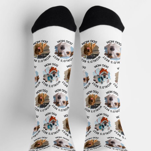 's Werelds Beste Hond Moeder Custom 3 Hond Foto Sokken (Top)