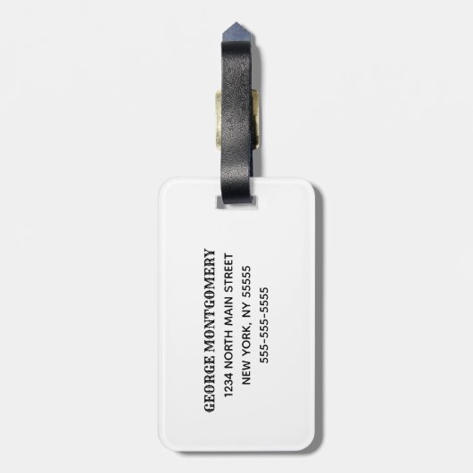 's Werelds Beste Hond Pap Quote 6 Foto Collage Scr Bagagelabel (Achterkant verticaal)