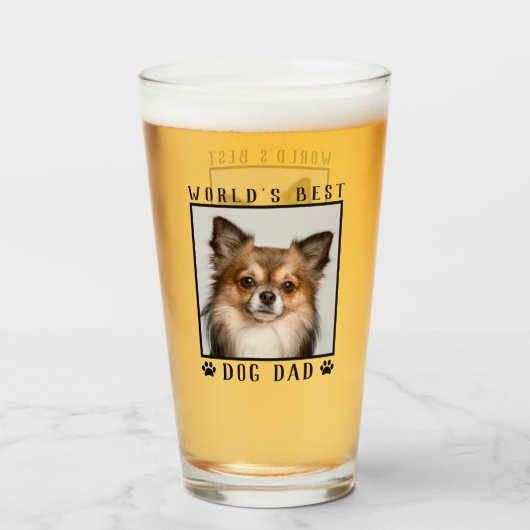 's Werelds beste hond pap schildert foto's Lijst Glas (Voorkant gevuld)