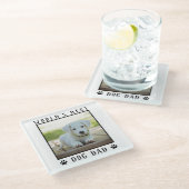 's Werelds beste hond pap schildert foto's Lijst Glazen Onderzetter (Schuin)