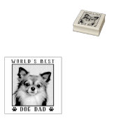's Werelds beste hond pap schildert foto's Lijst Rubberstempel (Gestempeld)