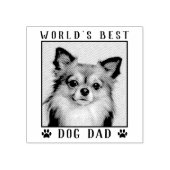 's Werelds beste hond pap schildert foto's Lijst Rubberstempel (Afrduk)