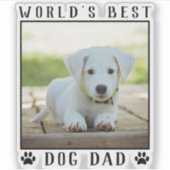 's Werelds beste hond pap schildert foto's Lijst Sticker (Voorkant)