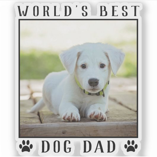 's Werelds beste hond pap schildert foto's Lijst Sticker (Voorkant)