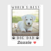 's Werelds beste hond pap schildert foto's Lijst Sticker (Vel)